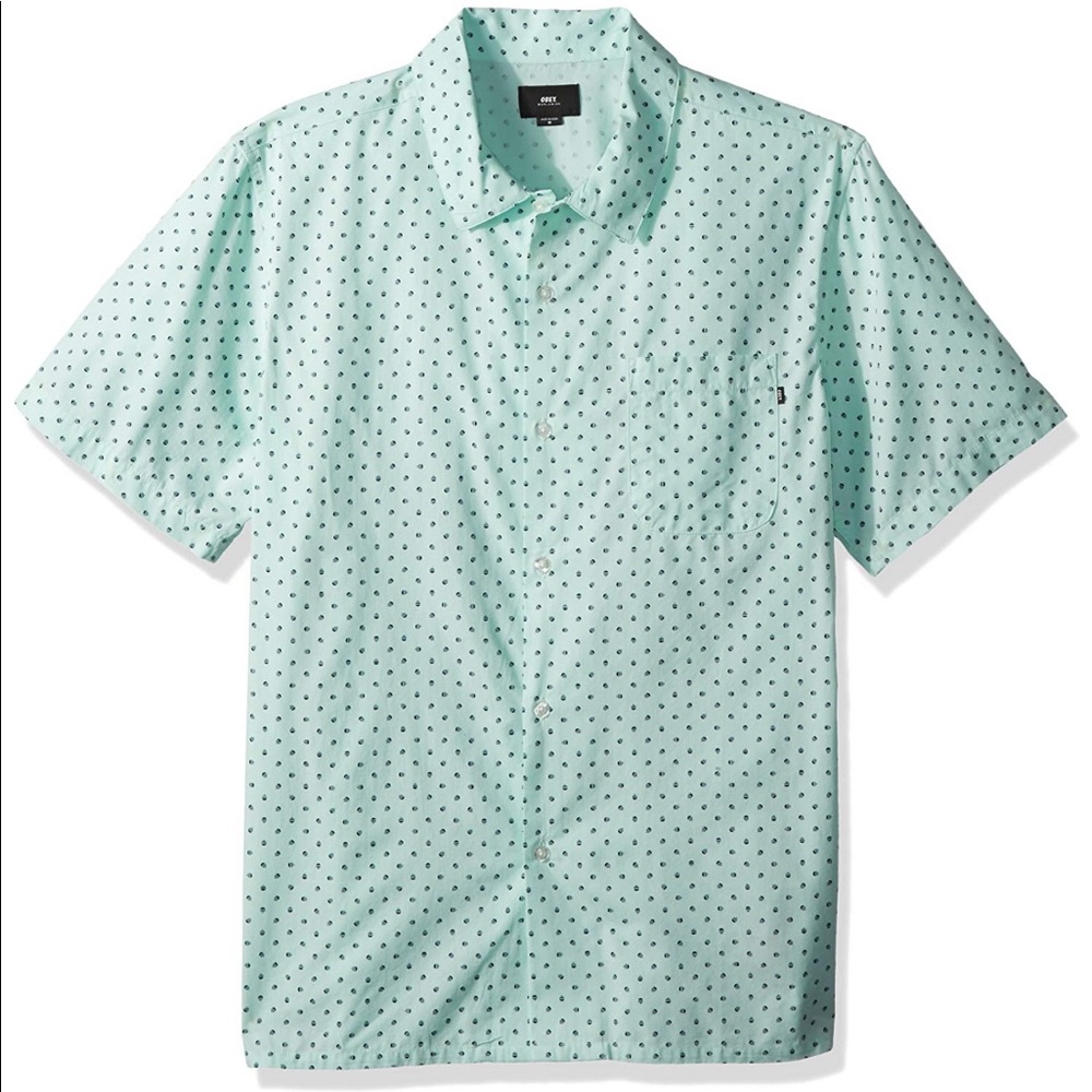 Obey NWT Men's Gavin Woven Short Sleeve